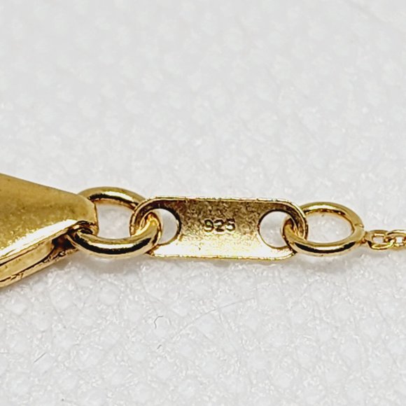 Natural Rubellite & White Zircon cross pendant necklace in 14K YG/925SS 20 inch - Picture 5 of 6